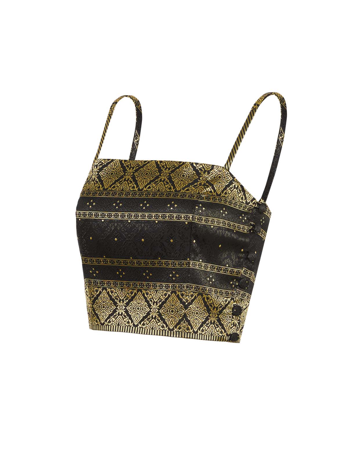 Mali Cami Top - Black Glamour